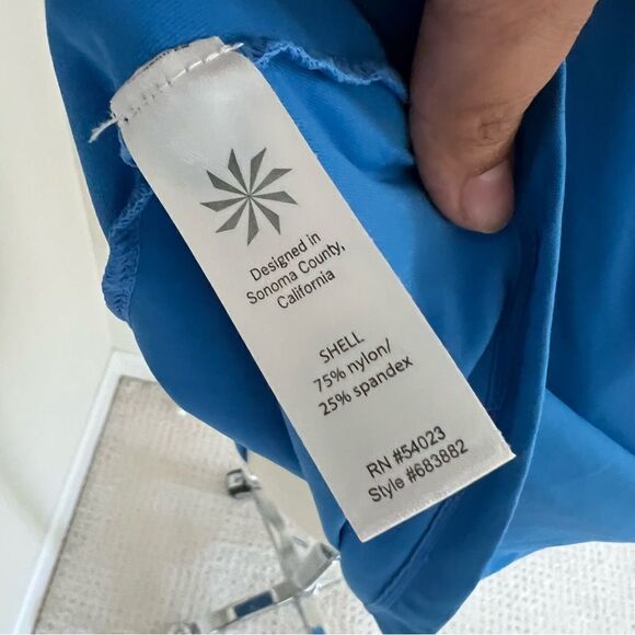 Athleta Swim Stretch Drawstring Athleisure Dress Blue S - Picture 8 of 10